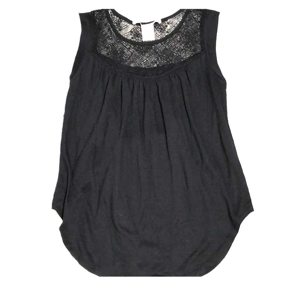 Laced, Flowey Black Tank Top